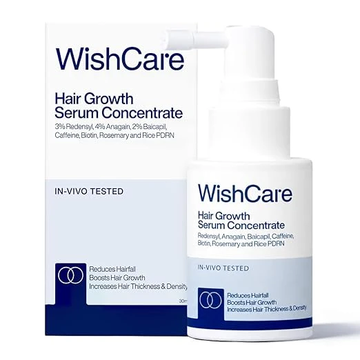 WishCare Hair Growth Serum For Scalp | 94% Saw New Hair Growth | Redensyl & Rose